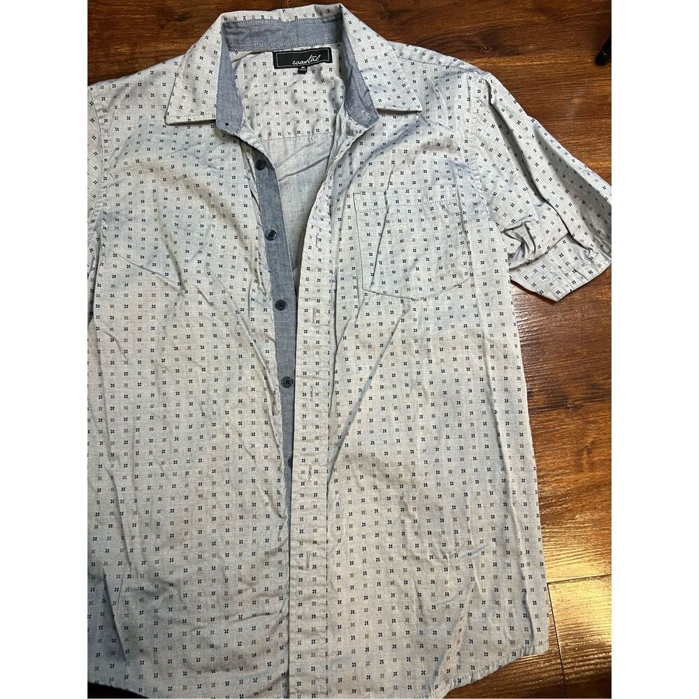 Mens short sleeve button down M coastal casual business casual summer spring